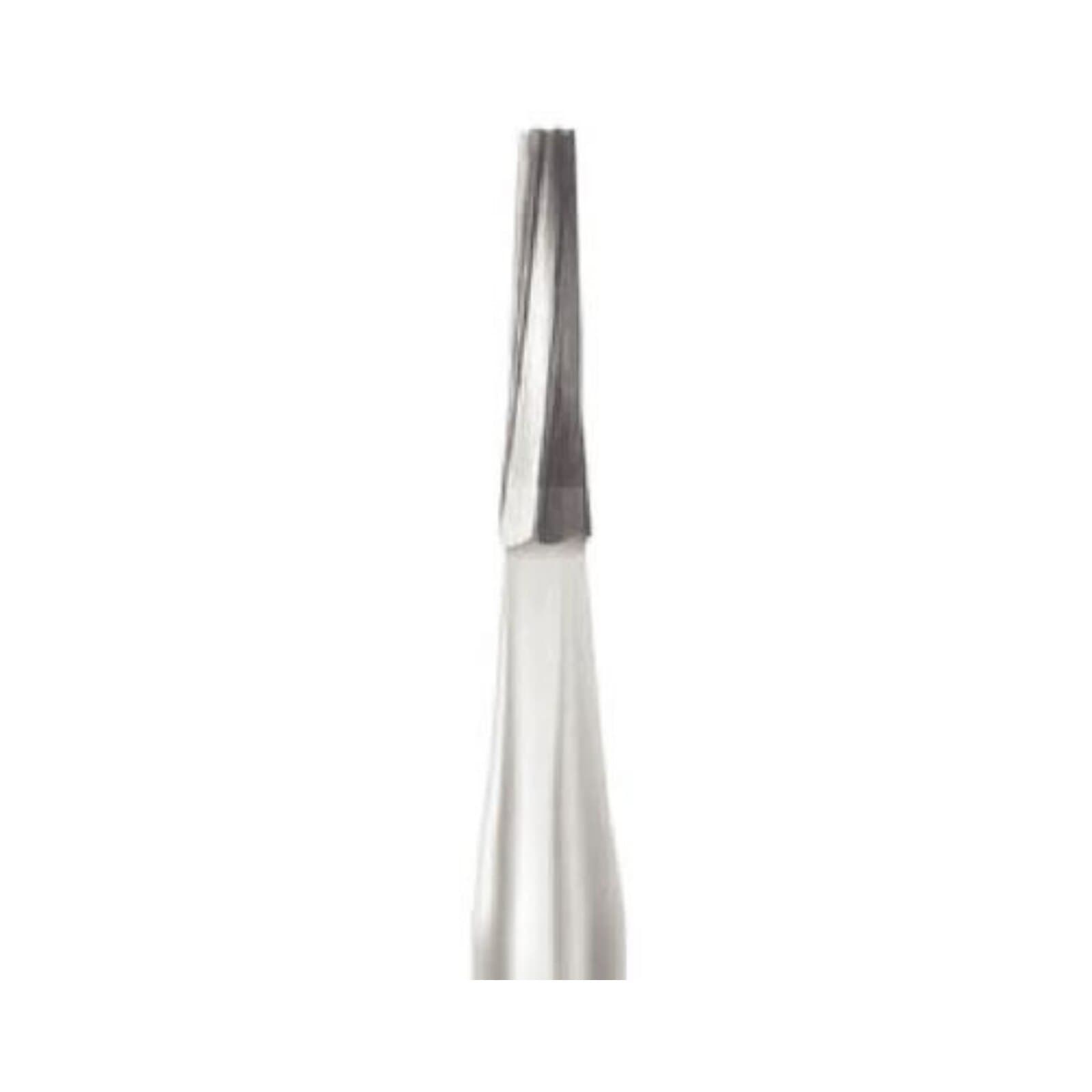 Midwest Operative Carbide Bur #169, Tapered Fissure, Flat End, FG Short Shank, 0.9 mm Diameter, 3.2 mm Length, 10/Pk, 389419 thumbnail 2