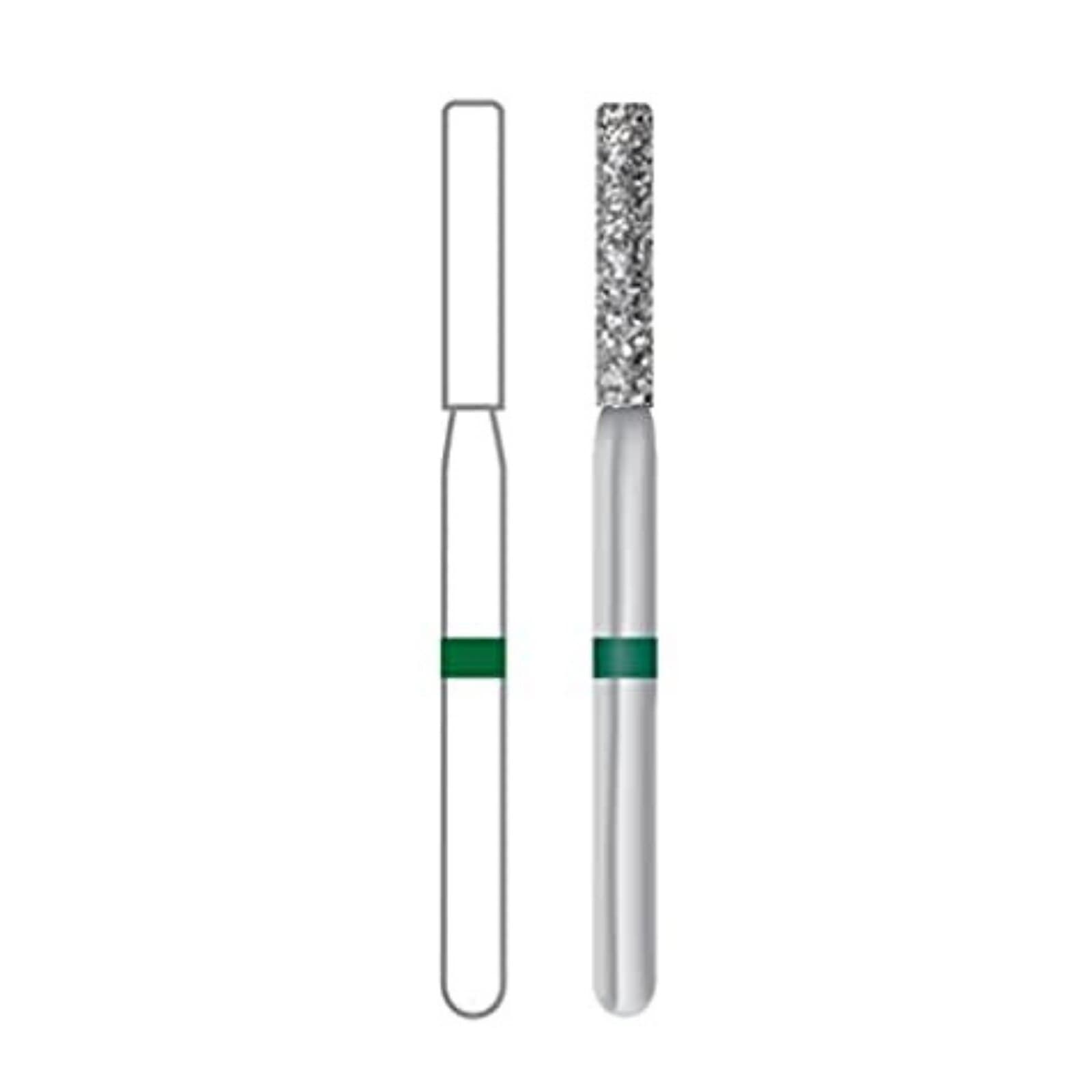 Midwest Multi-Use Diamond Bur FG 837-014UC, Ultra Coarse, Cylinder Long Flat End, 1.4mm Diameter, 8.0mm Length, Friction Grip, 5/Pk thumbnail 2