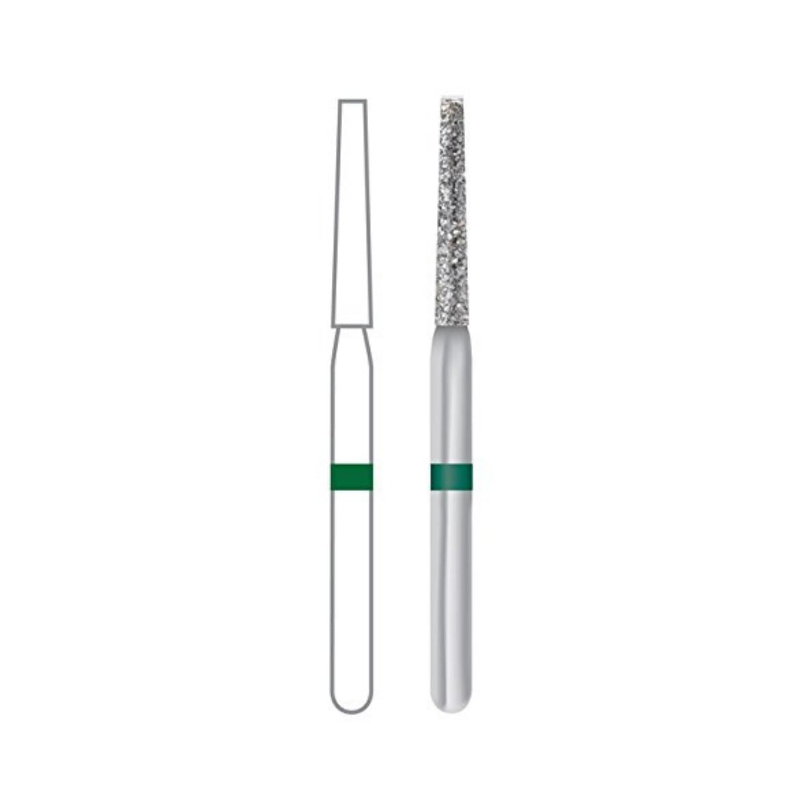Midwest Multi-Use Diamond Bur FG 878-014UC, Ultra Coarse, Cylinder Modified Bevel, Friction Grip Short Shank, 1.4mm Diameter, 8.0mm Length, 5/Pk thumbnail 2