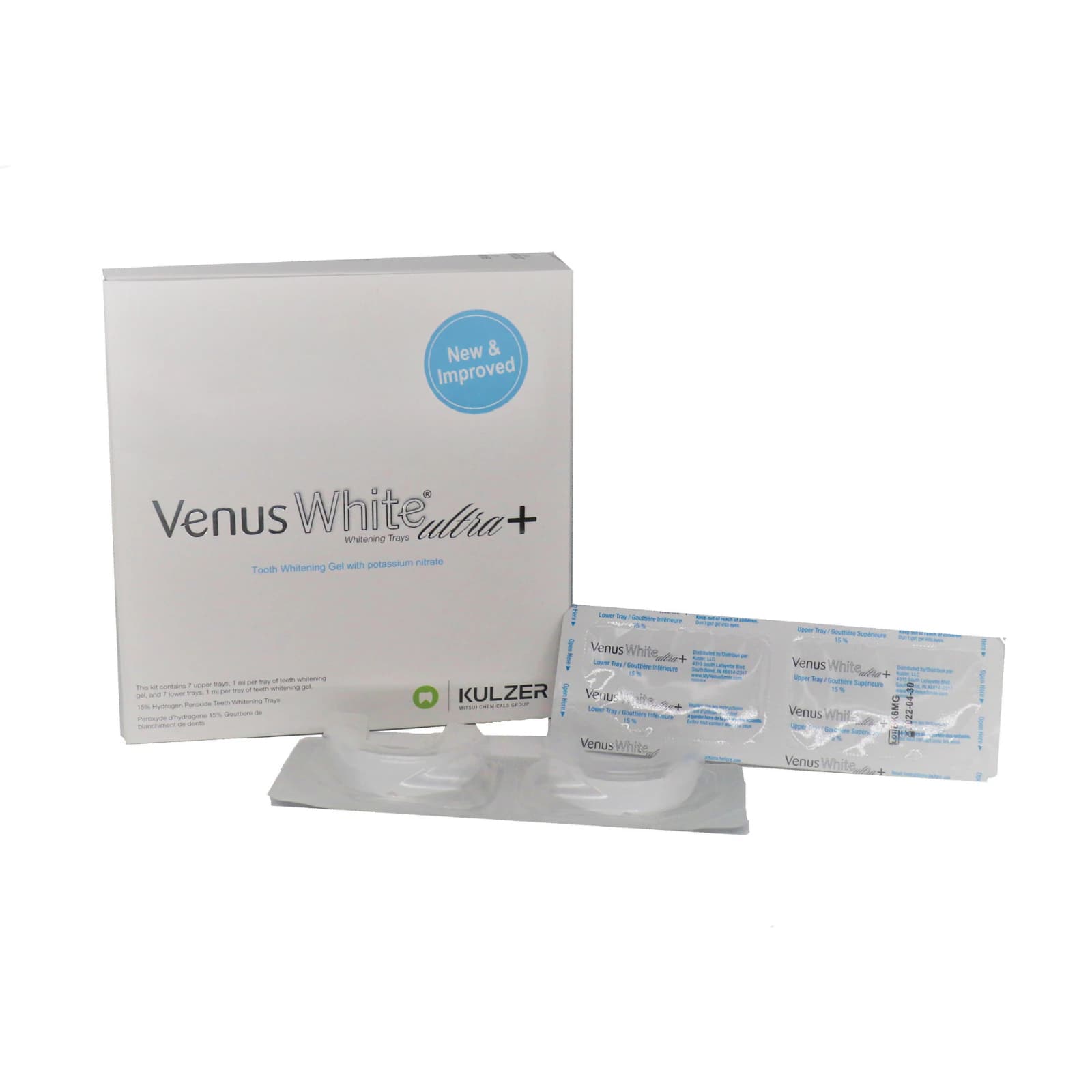 Venus White Ultra+ Pre-Filled Trays Take-Home 15% Hydrogen Peroxide Whitening Kit, Mint, 14 Trays (7 Upper/7 Lower), 66087539 thumbnail 6