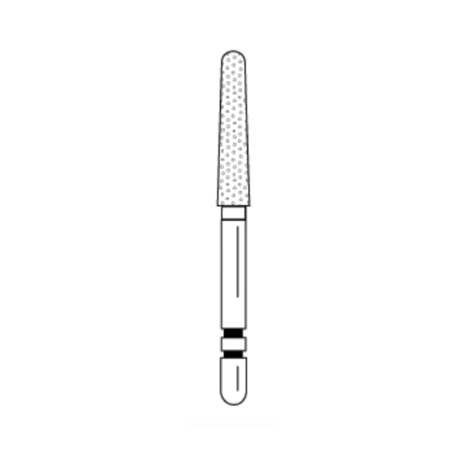 Two Striper Black Diamond Bur, Super Coarse, Round End Taper, FG, #784.10SC, 5/Pk, 2015715 thumbnail 2