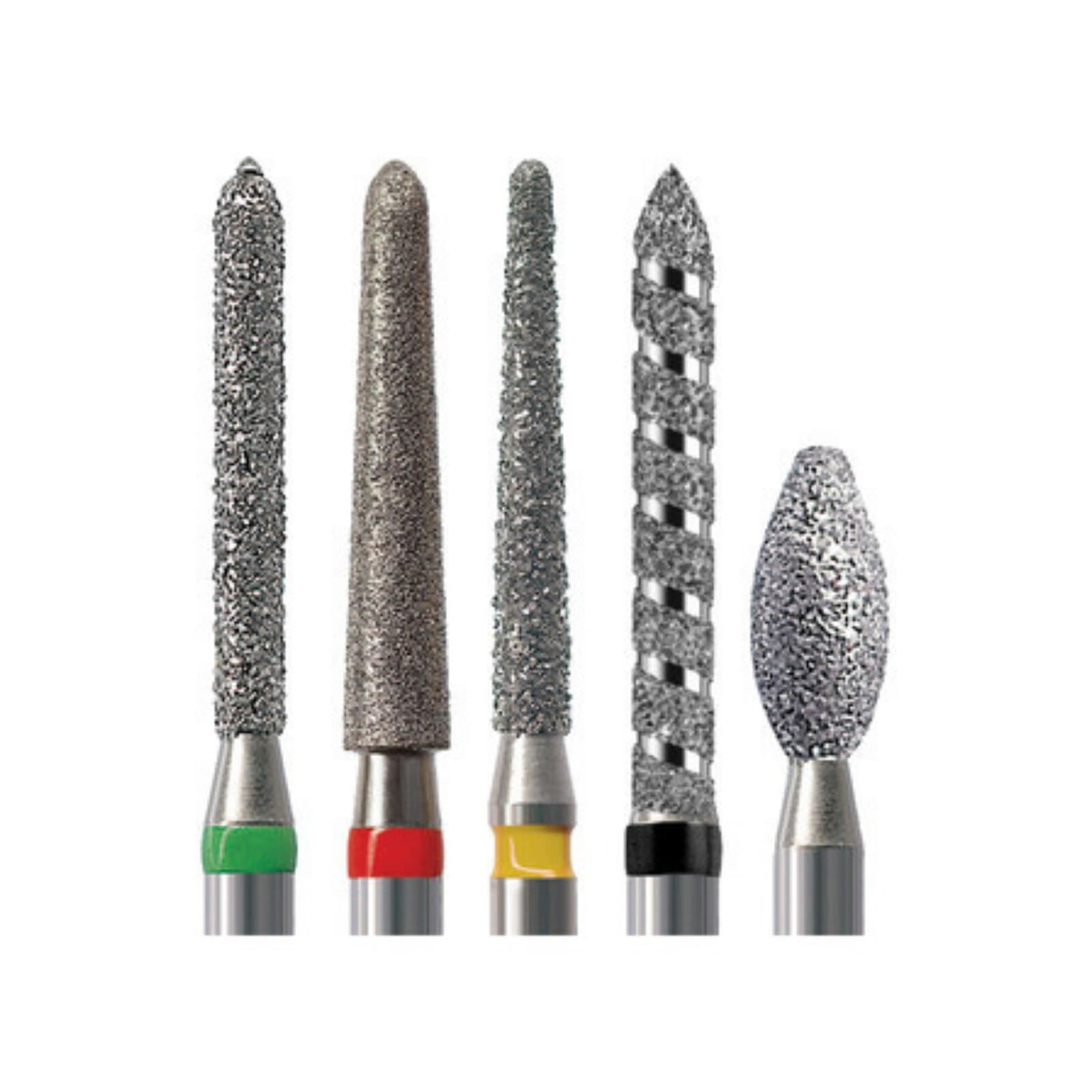 NTI FG Diamond Bur, Medium Grit, Pear Shape, 0.8 mm Diameter, 2.5 mm Length, Friction Grip, #830-008M, 5/Pack thumbnail 2
