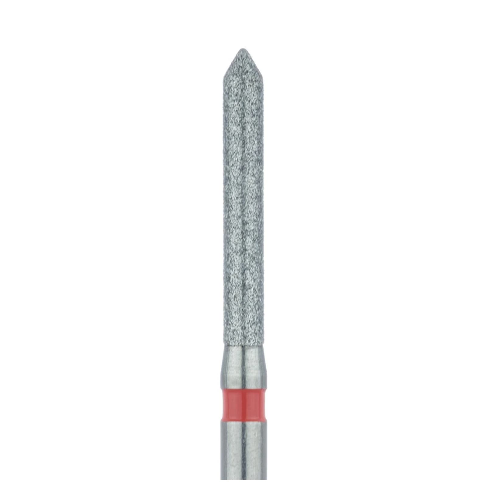 Meisinger 886F-014-FG Fine Grit Diamond Bur, Pointed Cylinder with Bevel Tip, Friction Grip, 1.4 mm Head Diameter, 10.0 mm Head Length, 5/Pkg thumbnail 3