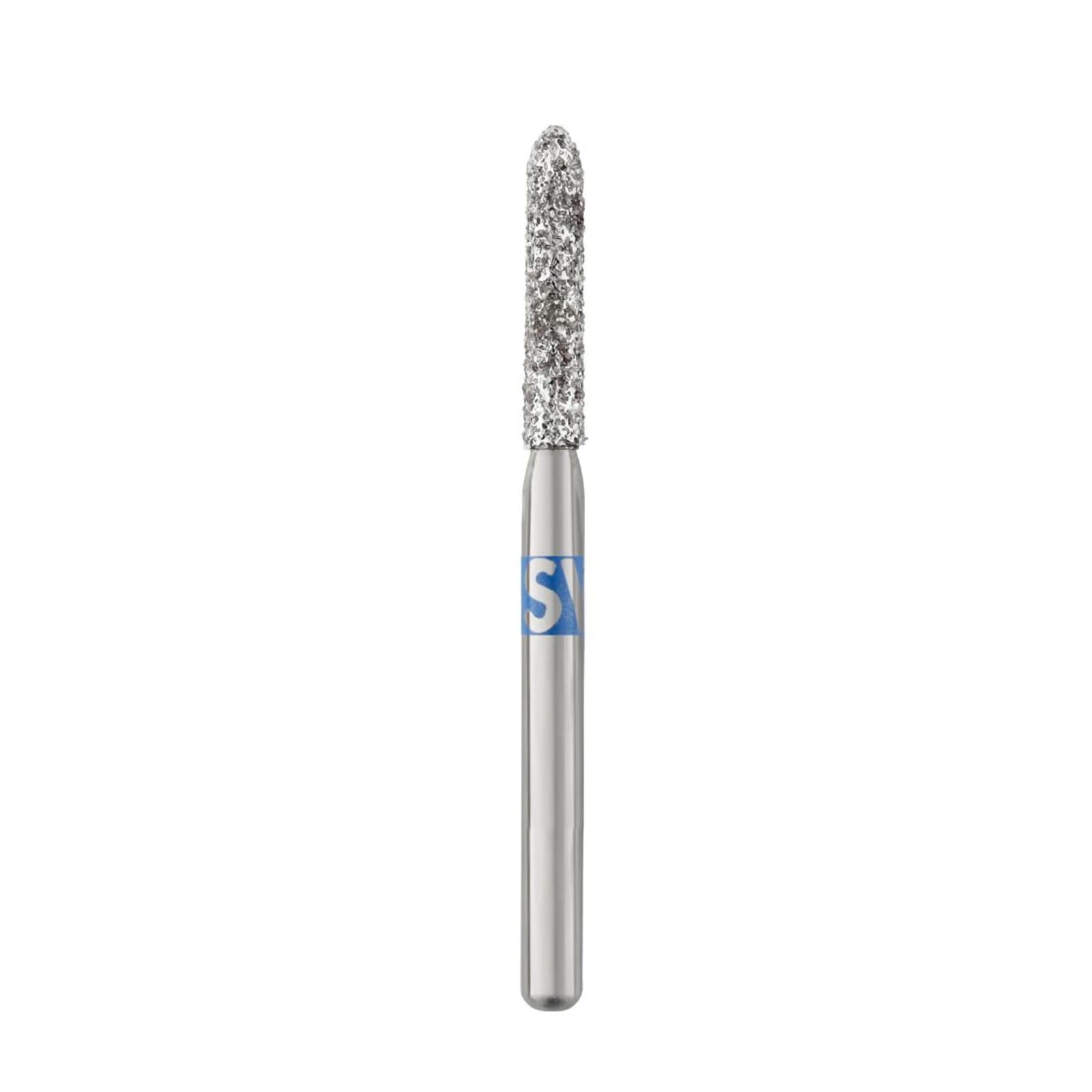 SS White Revelation Diamond Bur 878-016M, Medium Grit, Friction Grip, Modified Bevel Cylinder, 5/Pk thumbnail 2