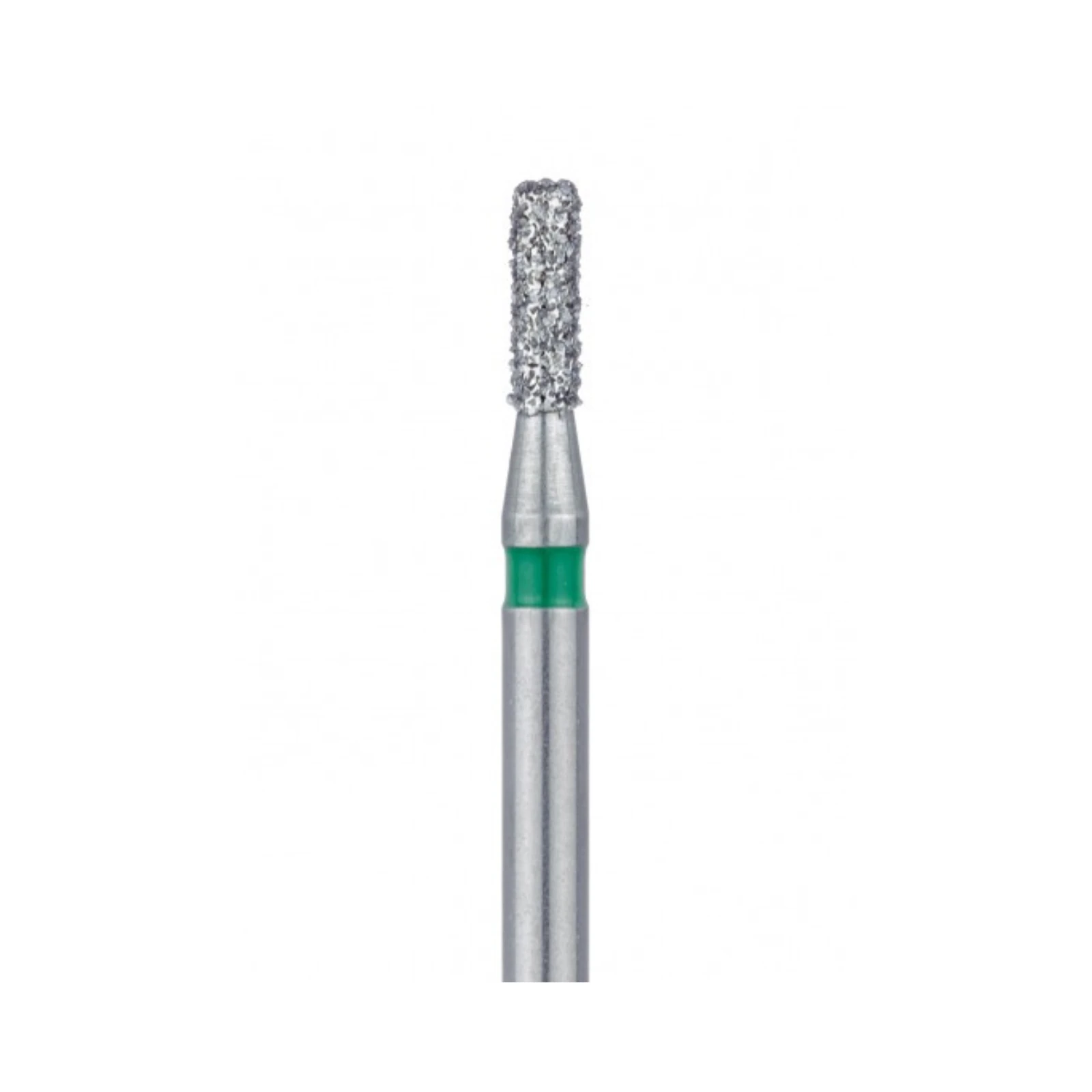 Meisinger 840G-014-FG Coarse Diamond Bur, Round Edge Cylinder, Friction Grip, 1.4 mm Diameter, 4.0 mm Working Length, Green Ring, 5/Pack thumbnail 3