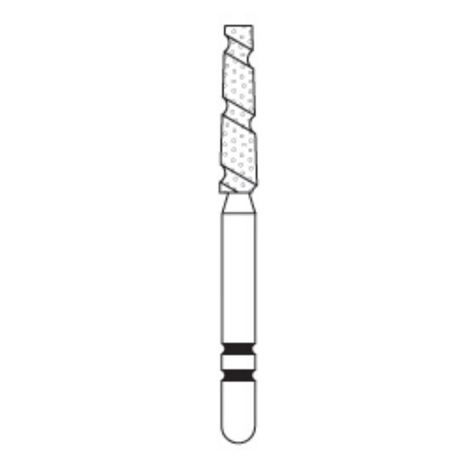 Two Striper TS2000 Diamond Bur, FG, Flat-End Taper, #2002.8, Coarse, Green, 1.8 mm Major/1.3 mm Minor, 8 mm Length, 5/Pk, 2000028 thumbnail 3