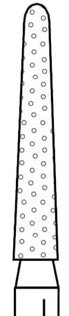 Two Striper Diamond Bur, FG, Round-End Taper, 770.7, Coarse, Green, 1.8 mm Major/1.2 mm Minor Diameter, 7.0 mm Length, 5/Pk, 2015458 thumbnail 3