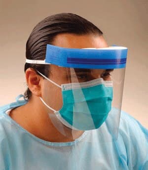 Crosstex Disposable Face Shield, Clear, 3/4 Length (7"), Anti-Fog, Latex-Free, 24/Box, GCSS thumbnail 3