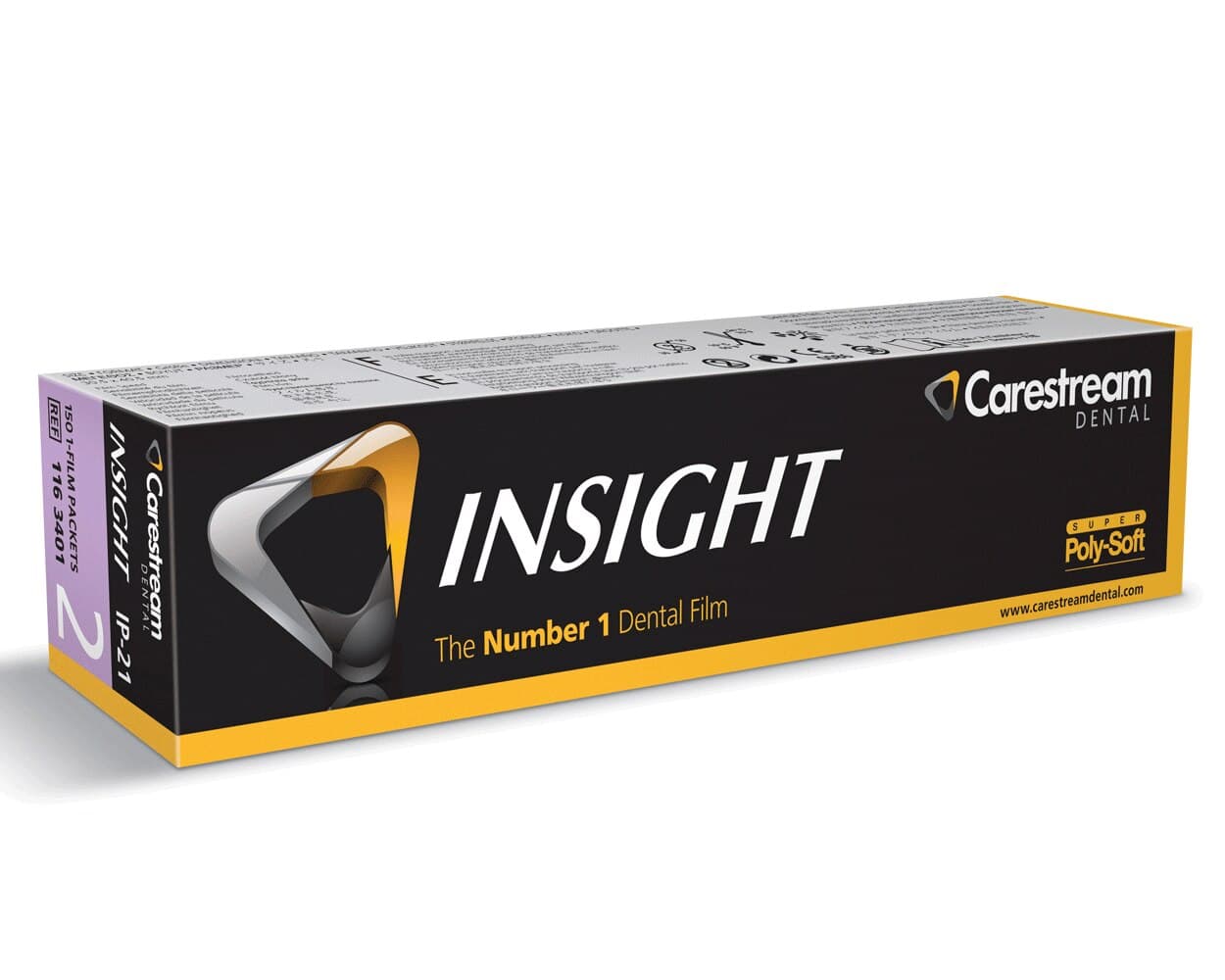 Carestream Health Insight Dental Film IP-01, Size 0, F-Speed, Periapical, Super Poly-Soft Single-Film Packets, 100/Box, 8675332 thumbnail 10