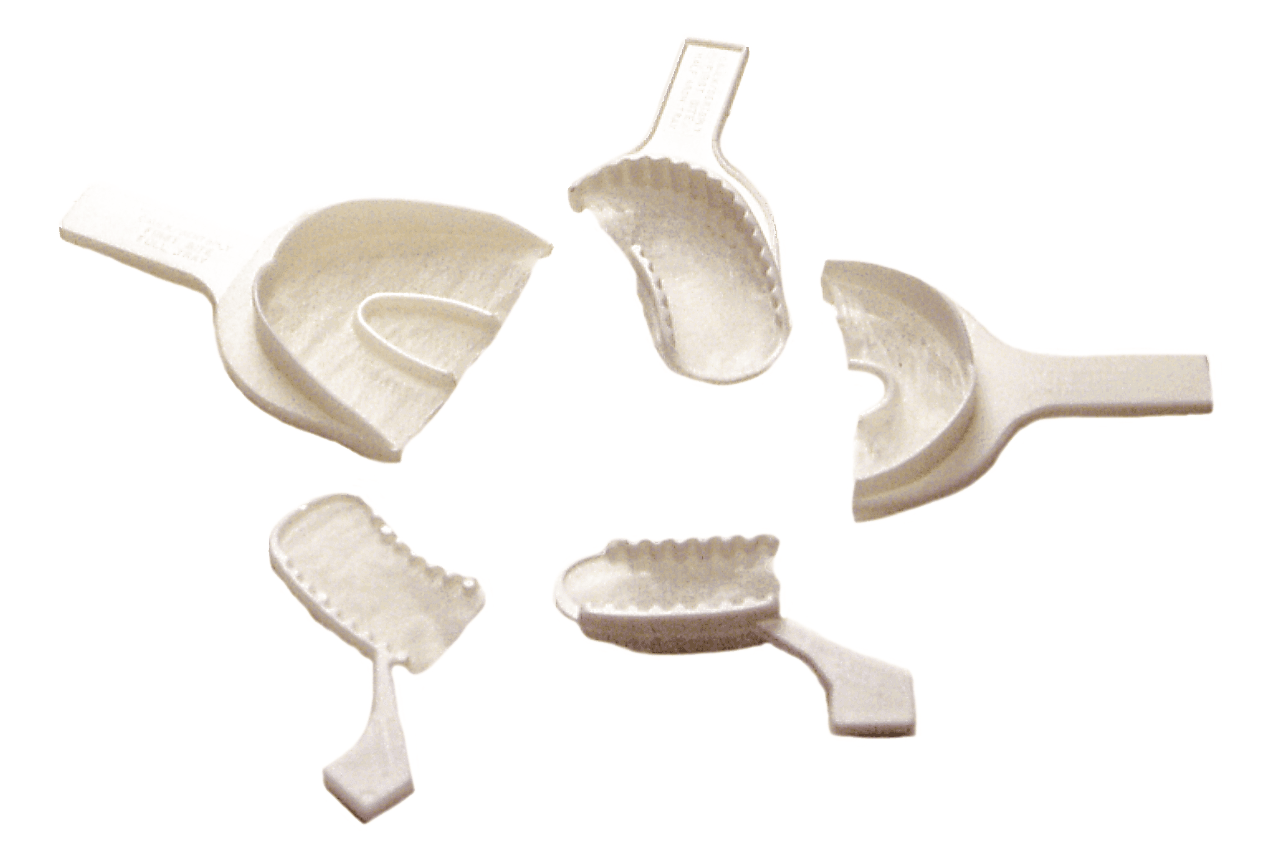 First Bite Disposable Double-Arch Posterior Impression Trays, Rigid Polystyrene with Gauze Webbing, 50/Box, 661201 thumbnail 2