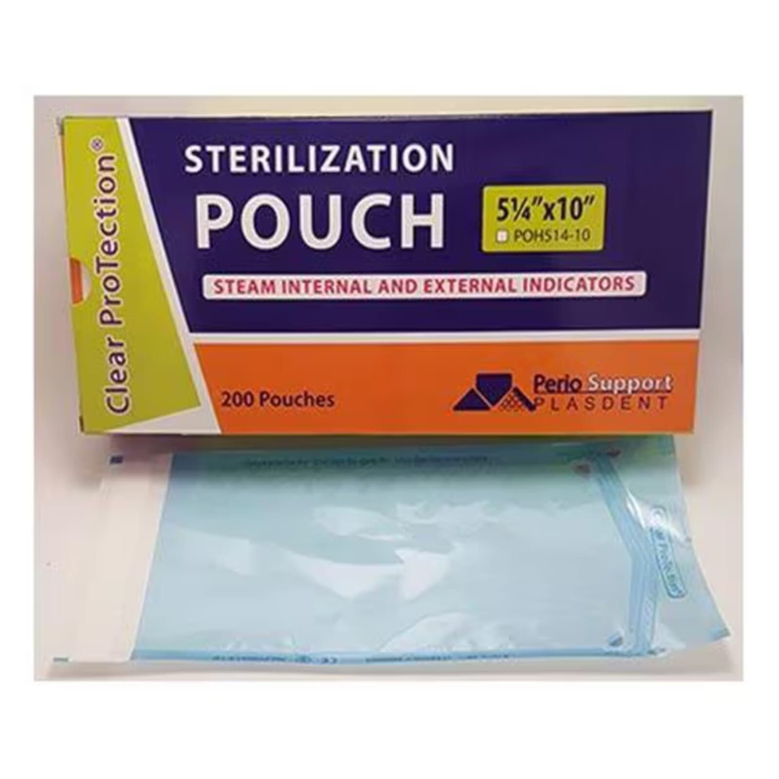 Plasdent Autoclave Sterilization Pouches, 5.25" x 10", Dual Indicator, Self-Seal, 200/Box thumbnail 3
