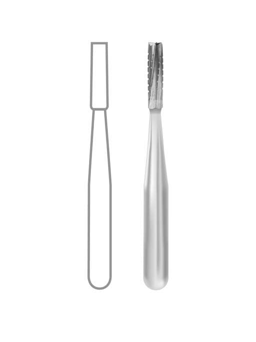 Midwest® Operative Carbide Bur #557, FGSS, 6 Flute, Straight Fissure, Flat End, Crosscut, 1.0 mm Diameter, 3.7 mm Length, 100/Bag, 386427 thumbnail 2
