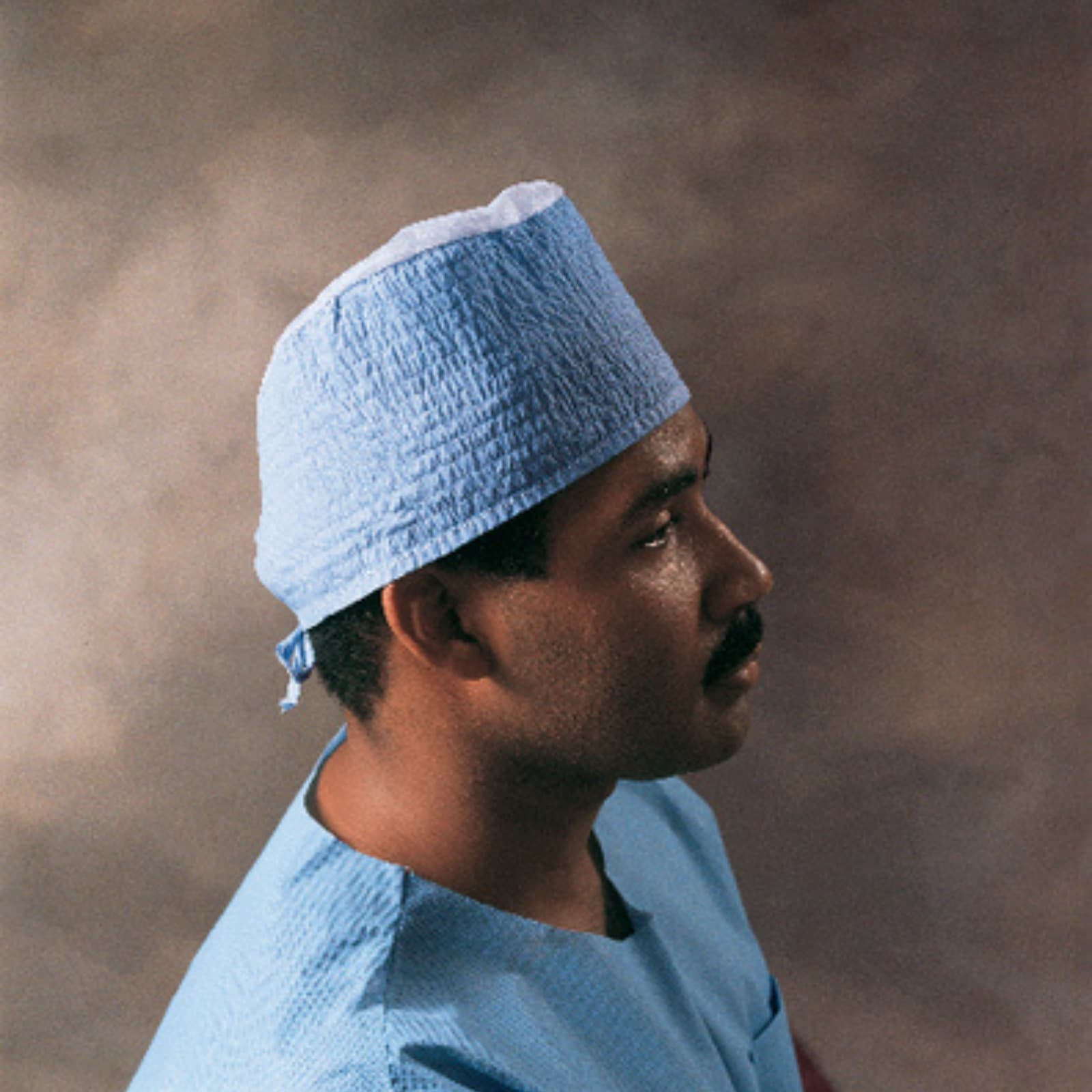 Halyard Surgical Universal Cap, Large, Blue, 100/Box (69240) thumbnail 2