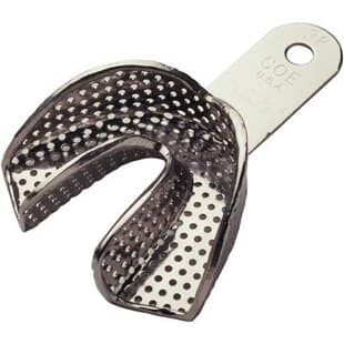 GC America COE Nickel-Plated Perforated Pedodontic Impression Tray, Lower #28 Extra Small, 1/Pack, 260281 thumbnail 7