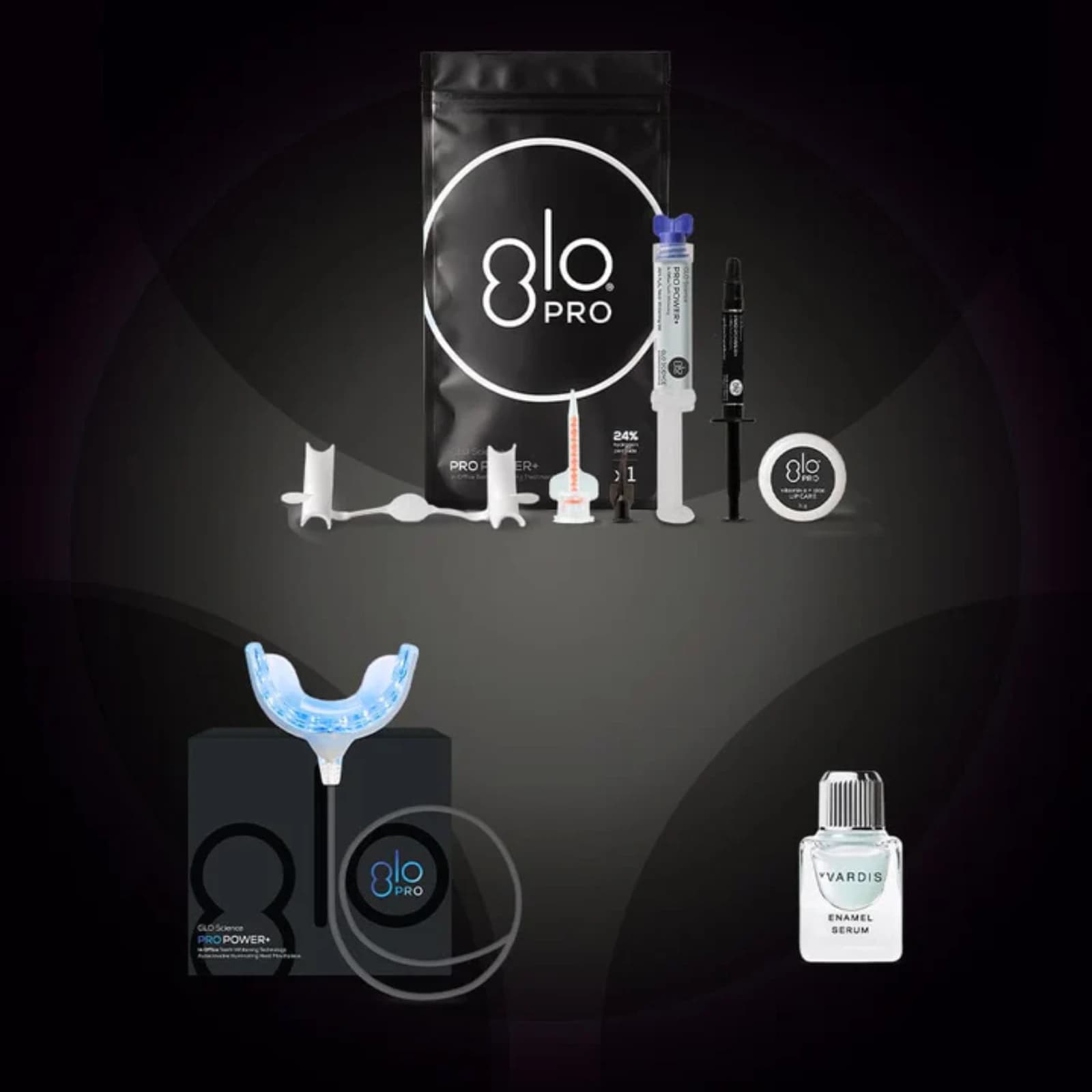 GLO Science In-Office Whitening Hardware Kit (Power Control, Charging Base, Adapter & USB Cable, Timer, User Manual) - GLO In-Office Whitening Refill - Hardware Kit - Image 1