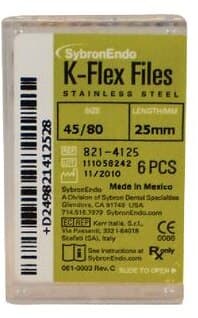 Kerr K-Flex Endodontic Files, Stainless Steel, 25mm, Assorted #45-80, 6/Pack, 821-4125 thumbnail 8