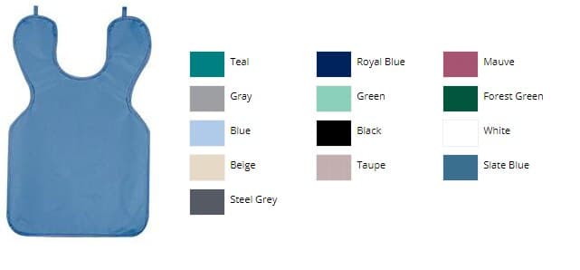 Cling Shield® Teal Lead-Lined Adult X-Ray Apron, No Collar, 0.3mm, 22¼" x 24¼", Each thumbnail 2