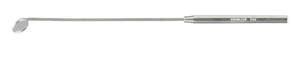Miltex Laryngeal Mirror with Handle, Size #00, Stainless Steel - Laryngeal Mirror w/Handle #00 - Image 1