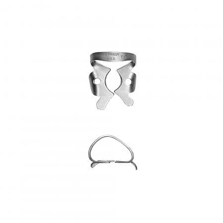 Hu-Friedy Satin Steel Rubber Dam Clamp #10, Winged, for Small Upper Left/Lower Right Molars, RDCM10 thumbnail 2