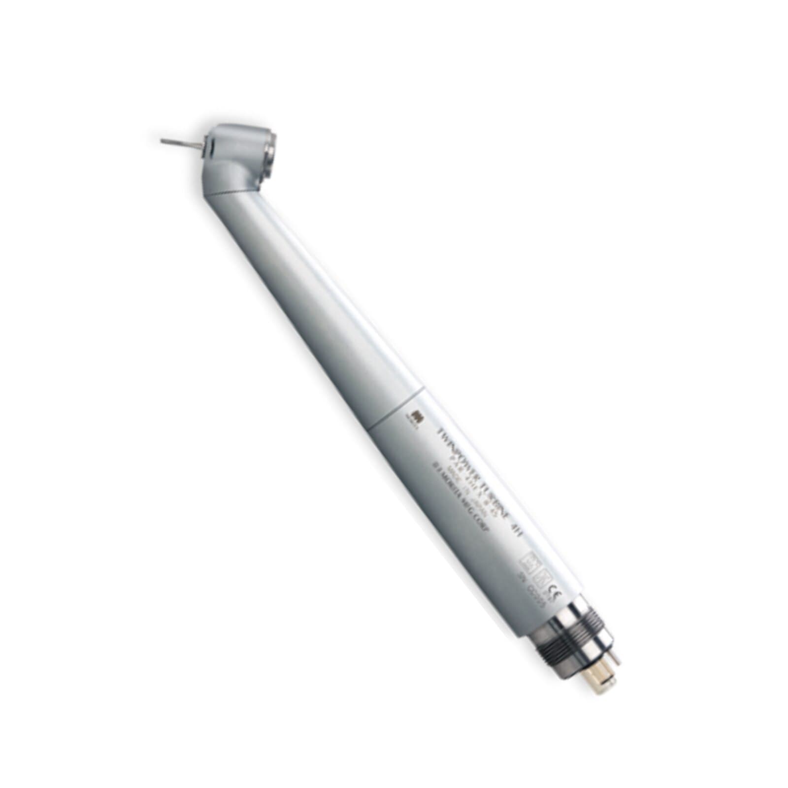 TwinPower Turbine 45 Basic High Speed Air Handpiece, 45° Head, Push-Button Autochuck, Triple Spray, 4-Hole, Without Light, PAR-4HEX-B-45, 16-5606322, 1/Pk thumbnail 3