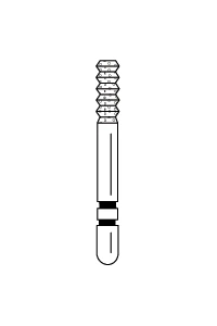 Two Striper Diamond Bur, FG, Crown Cut, SC5, Coarse, Green, 1.7 mm Diameter, 5.0 mm Length, 5/Pk, 2015573 thumbnail 8
