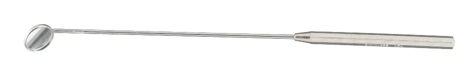Miltex Laryngeal Mirror with Handle, Size #0, Stainless Steel, Autoclavable - Laryngeal Mirror w/Handle #0 - Image 1