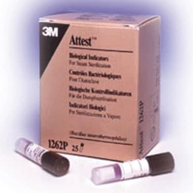 3M Attest Biological Indicator 1262P, Steam Sterilization, 48-Hour Readout, Brown Cap, 25/Box thumbnail 13