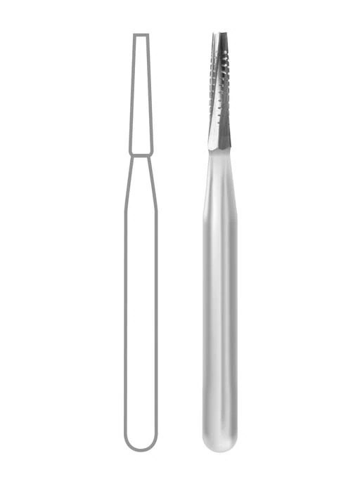 Midwest Operative Carbide Bur, FG, Taper Flat End Crosscut, #701L, 1.2 mm Diameter, 4.9 mm Length, 10/Pk, 389250 thumbnail 3