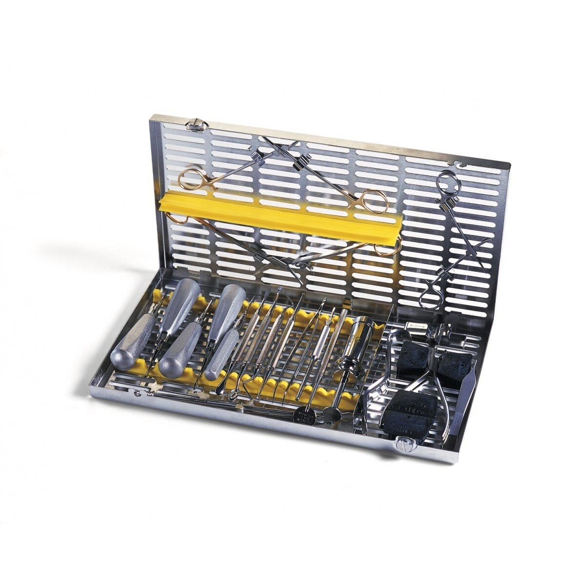 IMS® Signature Series® Oral Surgery Cassettes, Yellow, 8" x 14.5" x 1.25", Stainless Steel, Single thumbnail 2