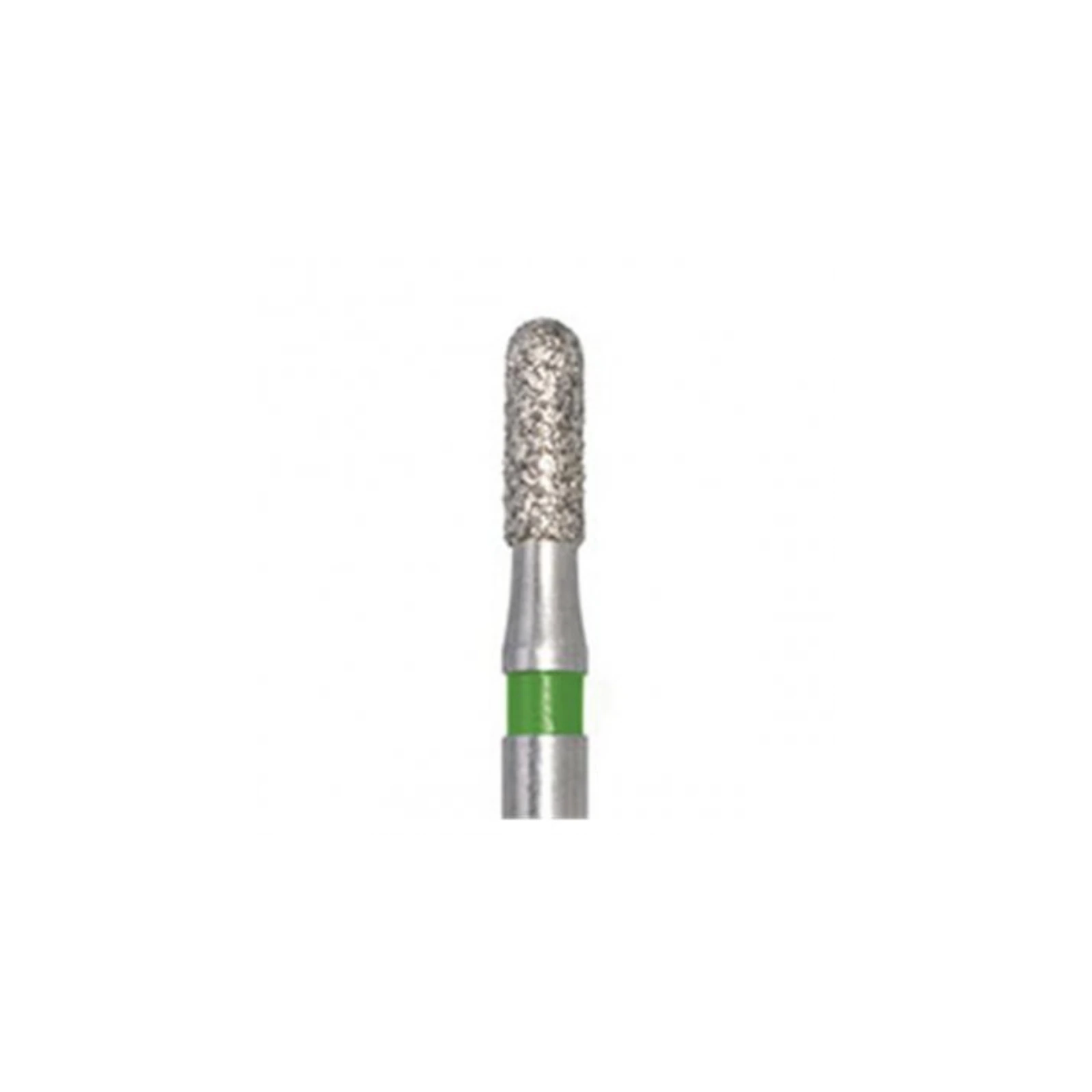 Meisinger 838G-014-FG Coarse Diamond Bur, Round End Cylinder, Friction Grip, 1.4 mm Diameter, 4 mm Working Length, Green Ring, 5/Pack thumbnail 3