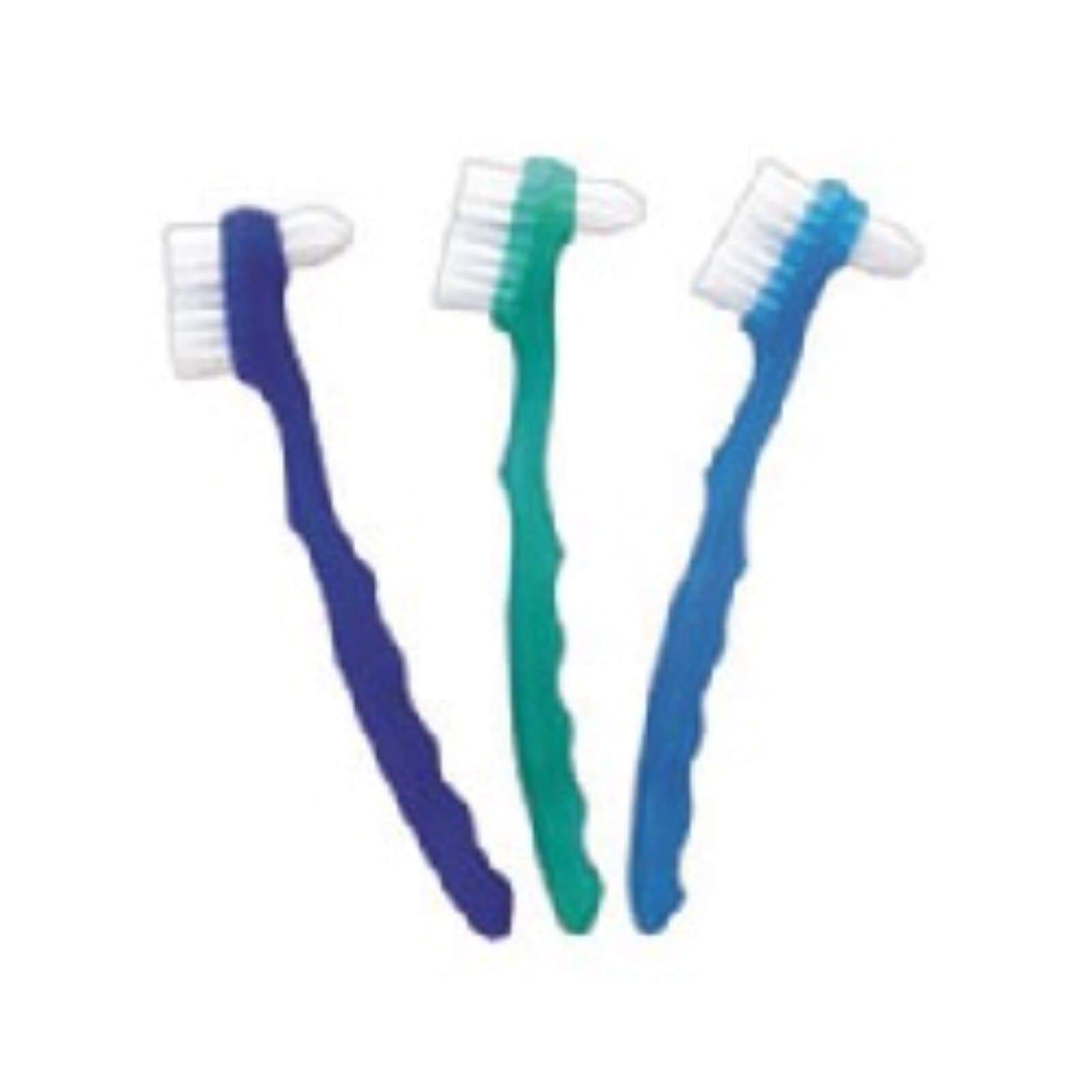 Plasdent CareBrush Denture Brushes, Assorted Colors, Angled Standard with Ergonomic Handle, 12/Pk, 20040-A thumbnail 6
