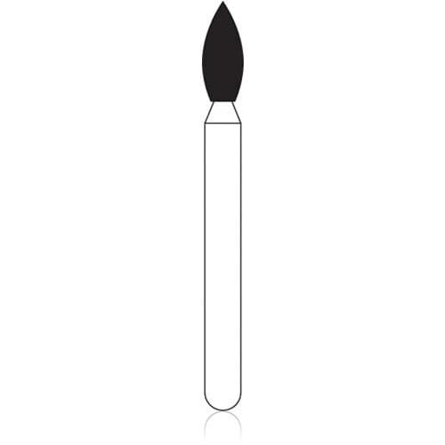 NTI FG Diamond Bur, Super Fine, Needle Shape, #859-018 (SF859-018), Friction Grip, 1.8 mm Diameter, 10.0 mm Length, 5/Pack thumbnail 2