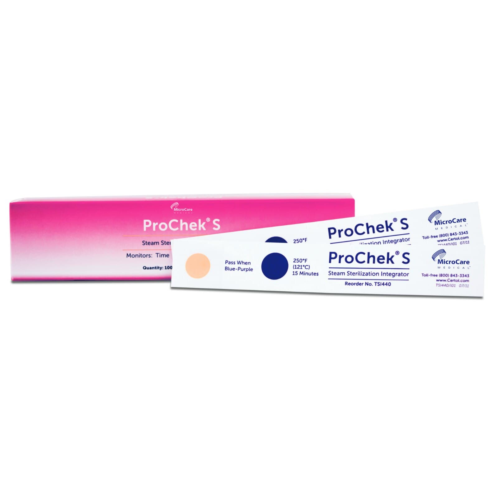 MicroCare ProChek S Steam Sterilization Integrator Strips, Class 5, 100/Box thumbnail 5