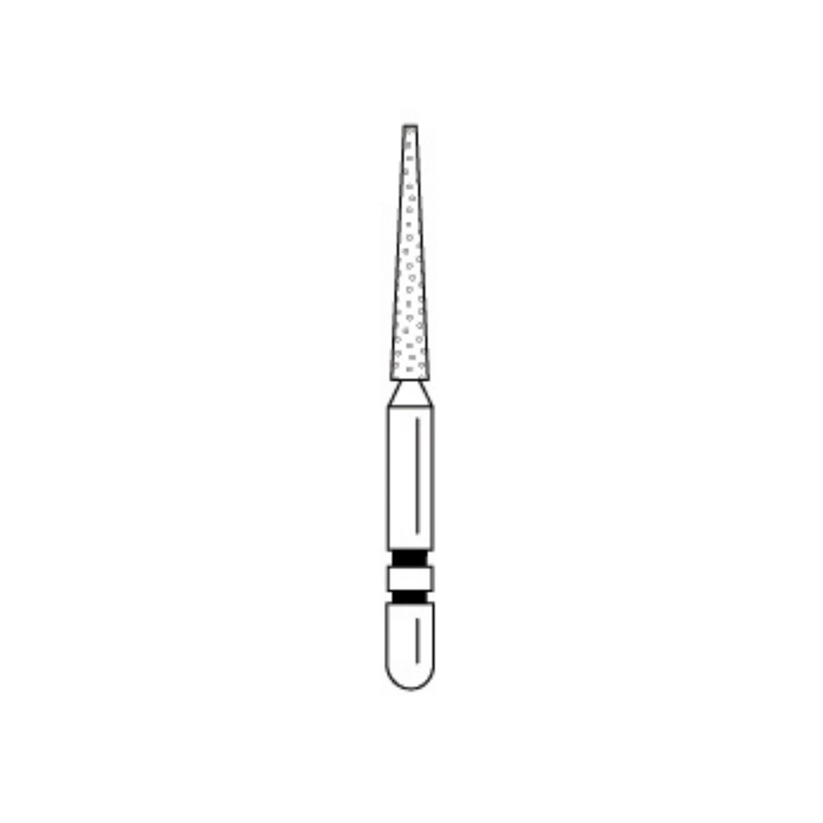 Two Striper® Diamond Bur FG, Coarse, Cone, #608.9C, 1.4 mm Major/0.4 mm Minor Diameter, 9.0 mm Length, 5/Pkg, 2015038 thumbnail 2