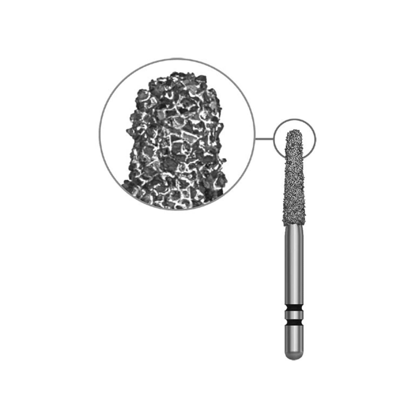 Two Striper® Black Diamond Bur, Super Coarse, Round-End Taper, #767.7SC, 5/Pack, 2015706 thumbnail 2