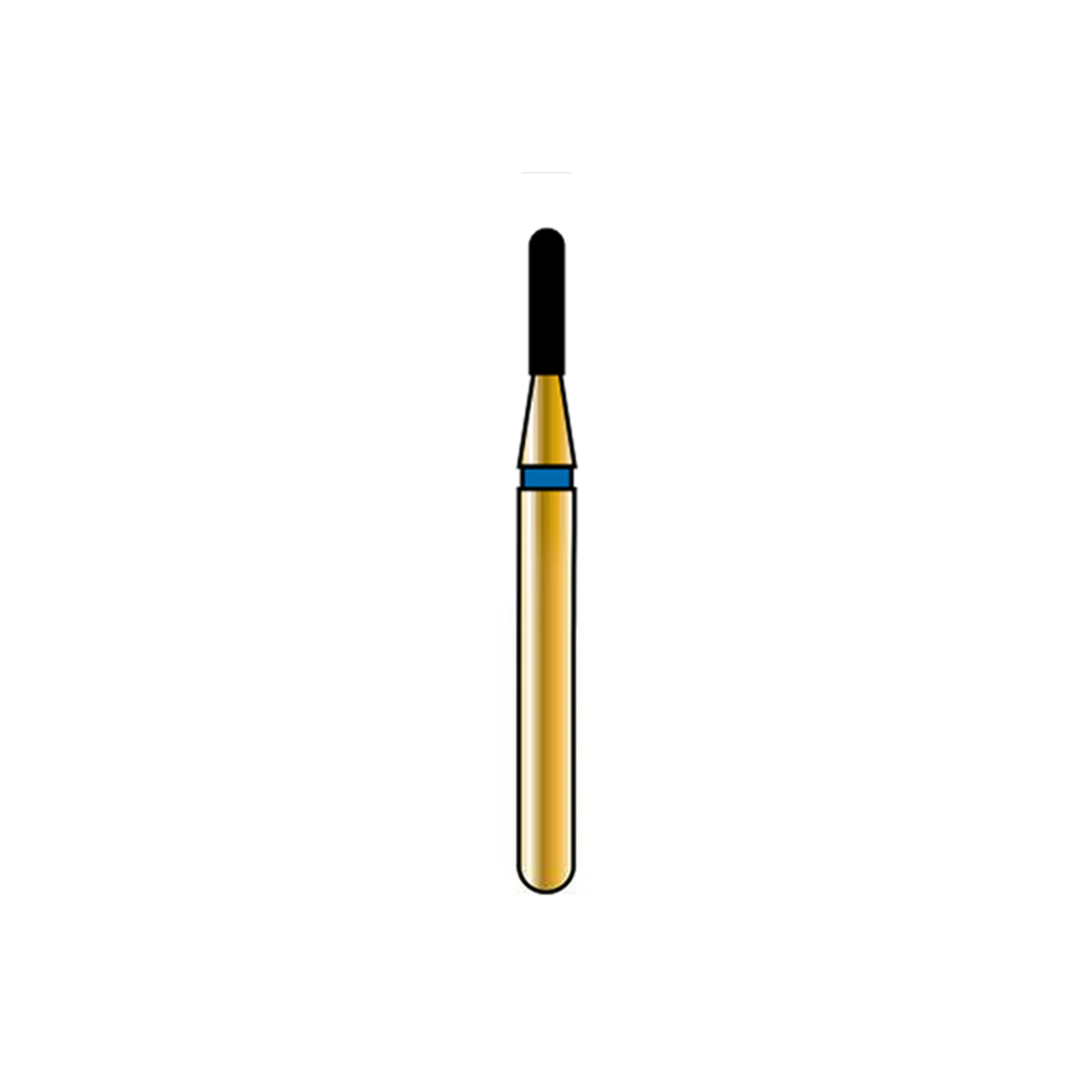 Alpen Multi-Use Diamond FG #838 Rounded Edge Cylinder, 1mm, Medium Grit, Blue Ring, Pack of 5 - Alpen® Multi-Use Diamonds FG # 838 Rounded Edge Cylinder 1mm Medium Blue Pkg/5 - Image 1