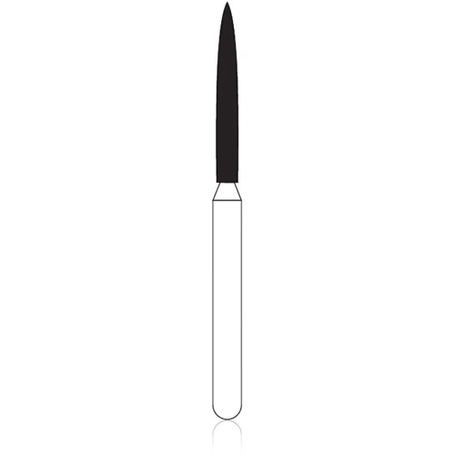 NTI Diamond Bur FG Medium Beveled Cylinder #886-012, 1.2 mm Diameter, 10.0 mm Length, 5/Pkg thumbnail 2