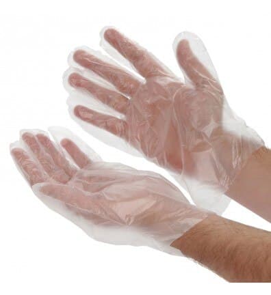 House Brand Plastic Over Gloves, Medium, Clear, 100/Box thumbnail 2