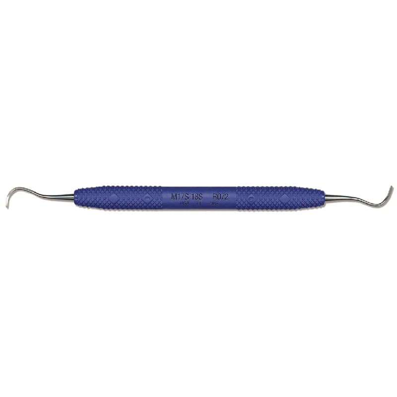 PDT Cruise McCall 17S/18S Universal Curette, Double-Ended, Nautical Blue Resin Handle, 6.5", R072 thumbnail 3