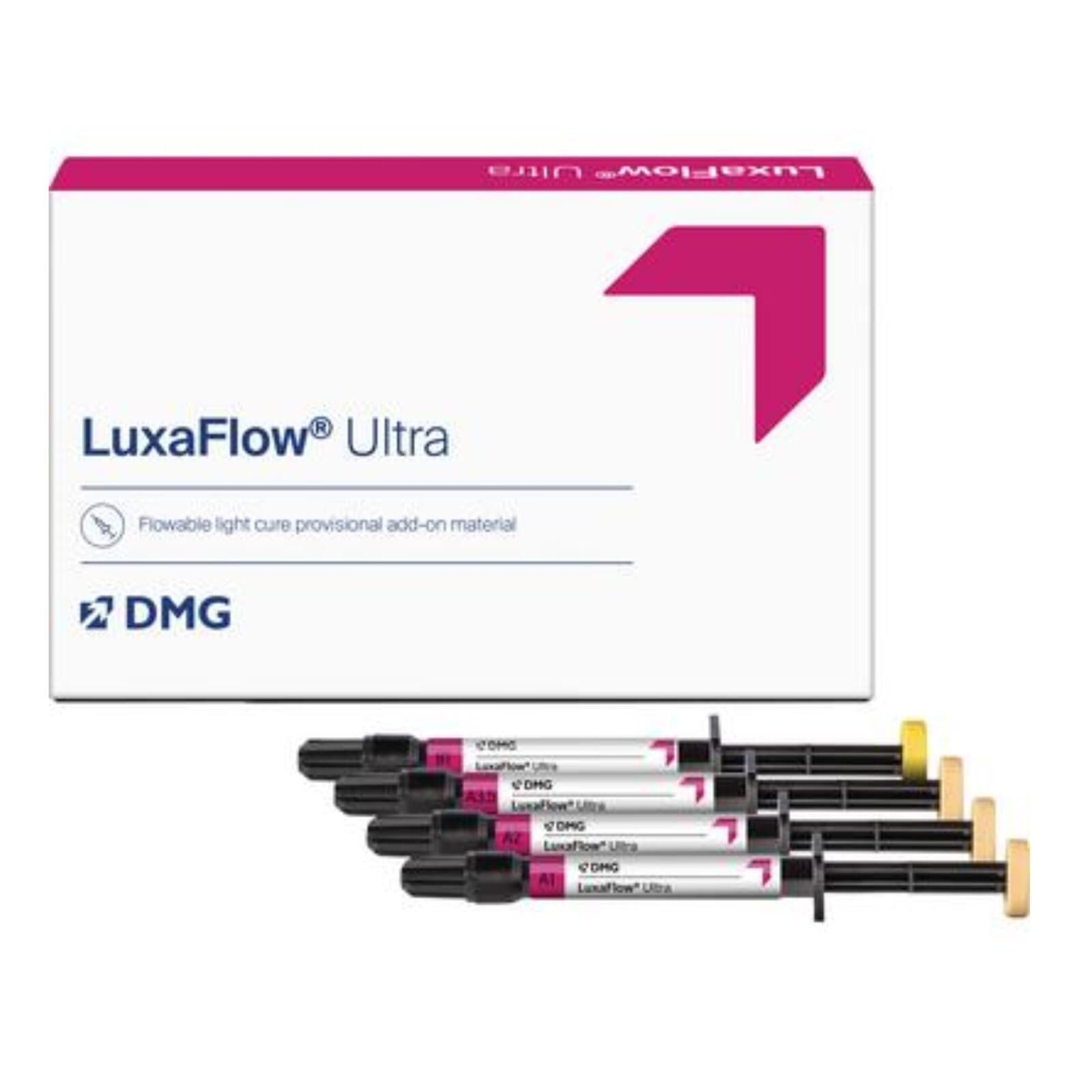 LuxaFlow Ultra Intro Kit, Flowable Light-Cure Provisional Add-On Resin, 4 x 1.5 g Syringes (A1, A2, A3.5, B1) + 20 Tips, 224000 thumbnail 9