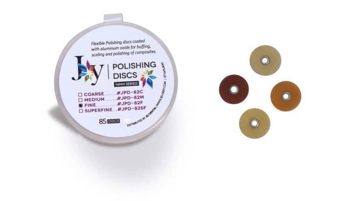 Joy Polishing Discs, 10mm, Coarse, Jar of 85, JPD-81C thumbnail 2