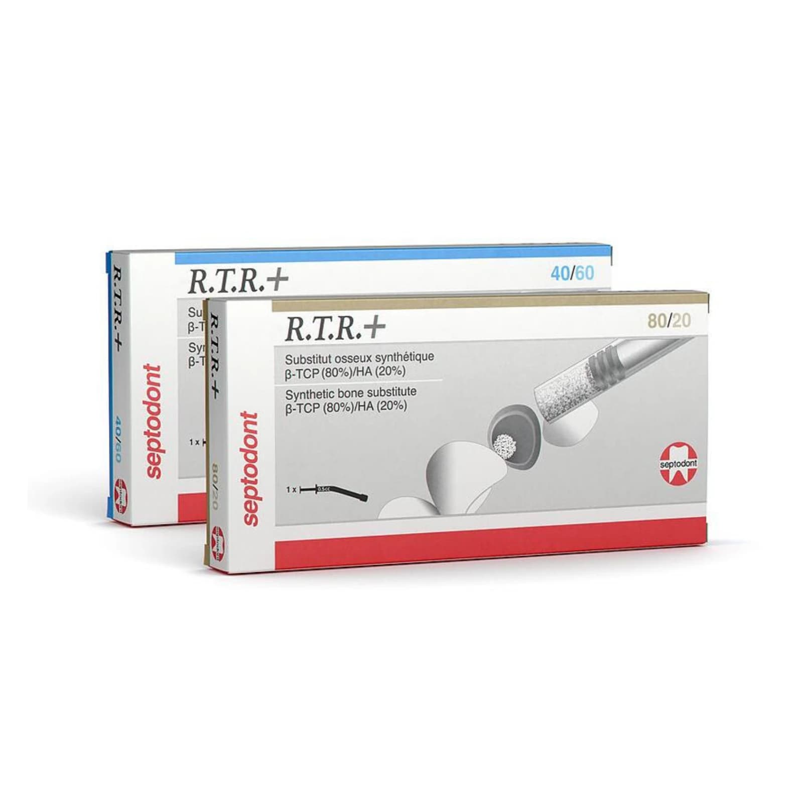 RTR+ 80/20 Bone Regeneration Material, 0.5cc Syringe, Sterile, Resorbable - RTR+ 80/20 Bone Regeneration Material 0.5cc Syringe - Image 1