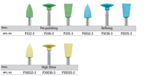 Kerr CeraGlaze Polishing System, Superfine Yellow, FG Flame #30, 3/Pk, P30053-3 thumbnail 4