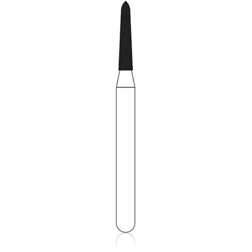 NTI Diamond Bur FG Medium Grit Curettage, Cone Bevel End, #879K-012 (M879K-012), 1.2 mm Diameter, 10.0 mm Length, 5/Pack thumbnail 2