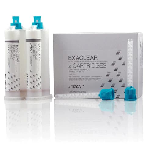 GC America EXACLEAR™ Clear VPS Bite Registration Material, 48 ml Cartridges, 2/Pk, 008482 thumbnail 3