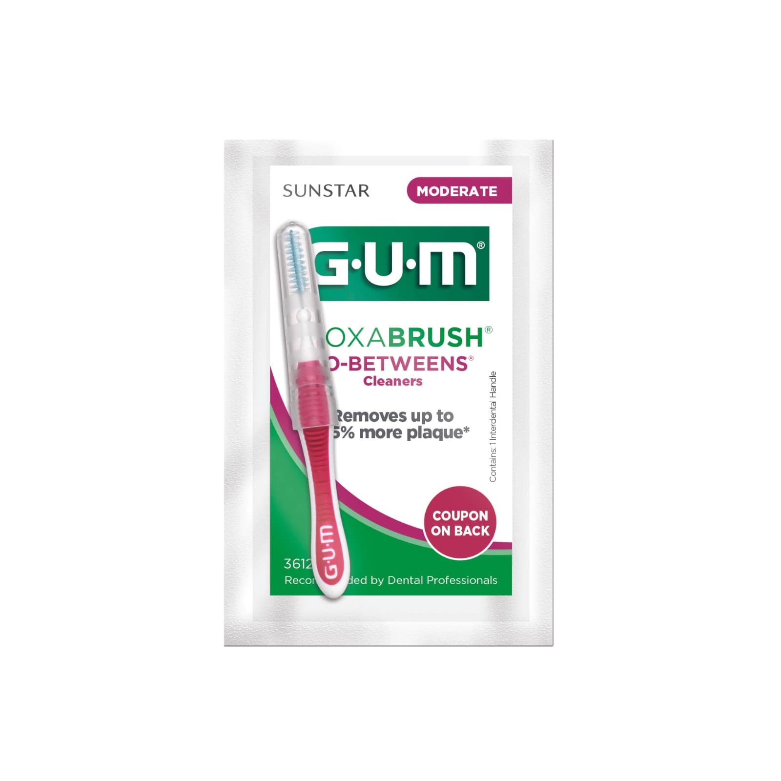 GUM Proxabrush Go-Betweens Interdental Cleaners, Moderate Tapered, 36/Box, 3612A - GUM Proxabrush Go-Betweens - Image 1