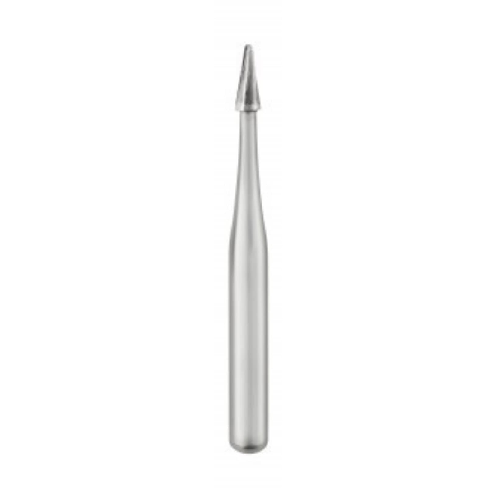 SS White Fissurotomy Carbide Bur, FGSS, Micro, Shallow Tapered Fissure (STF), 0.7 mm Head Diameter, 2.5 mm Head Length, Short Shank, 10/Pk, #18015 thumbnail 3