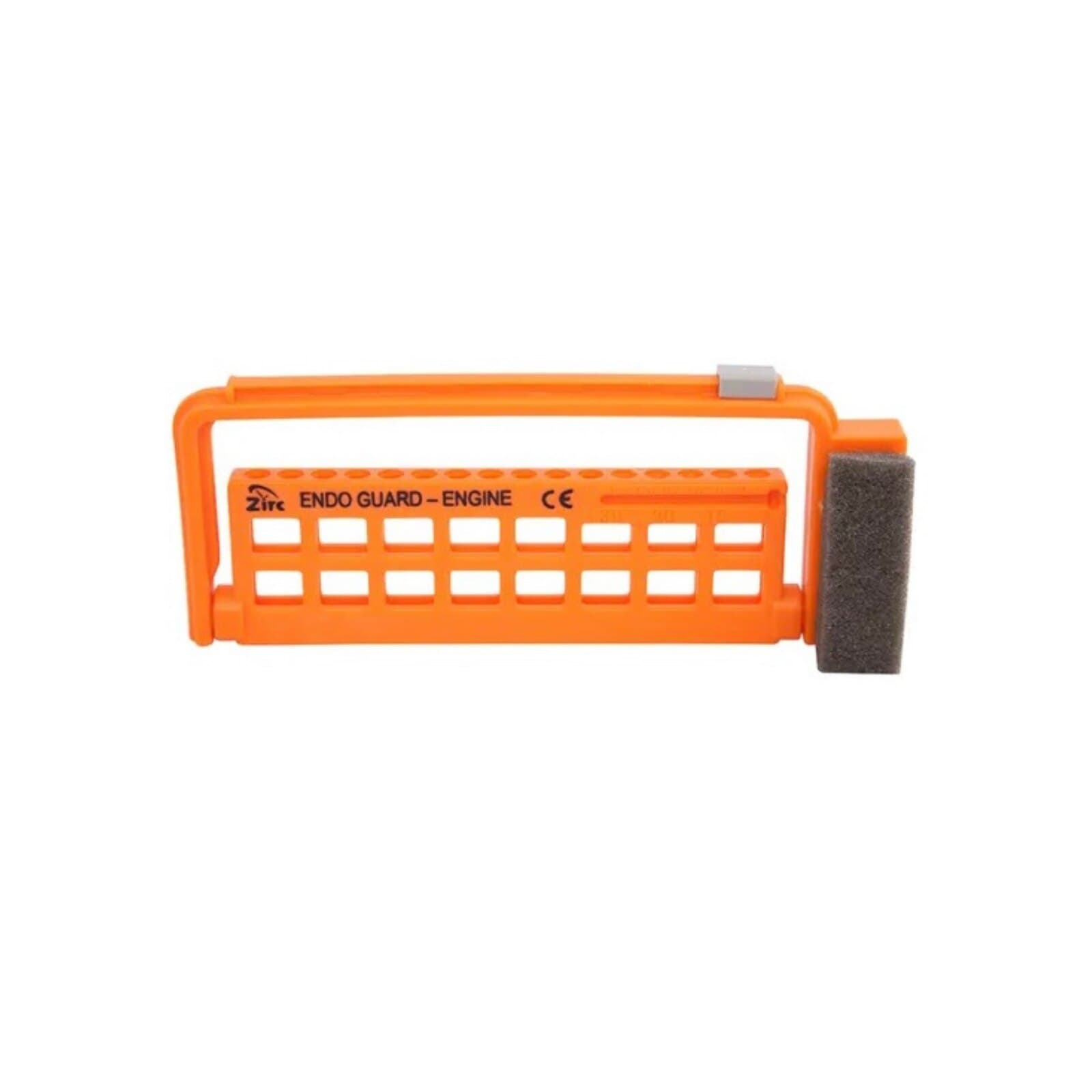 Zirc Steri-Endo Guard Engine, Neon Orange, Holds 11 Engine & 5 Hand Files, Autoclavable, 50Z452Q - Neon Orange Steri-Endo Guard Engine - Image 1