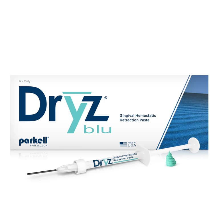 Parkell Dryz Blu Hemostatic Retraction Paste Syringe, 0.5 mL (0.85 g), 7 Syringes with 15 Applicator Tips, S190 thumbnail 3