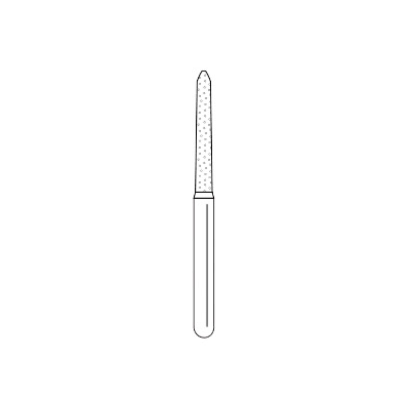 Solo Diamond® Single-Use Diamond Burs FG, Curettage K, #1714.10, Coarse, Green, 1.4mm Major/1.1mm Minor Diameter, 10mm Length, 25/Bx, 879K014C thumbnail 3